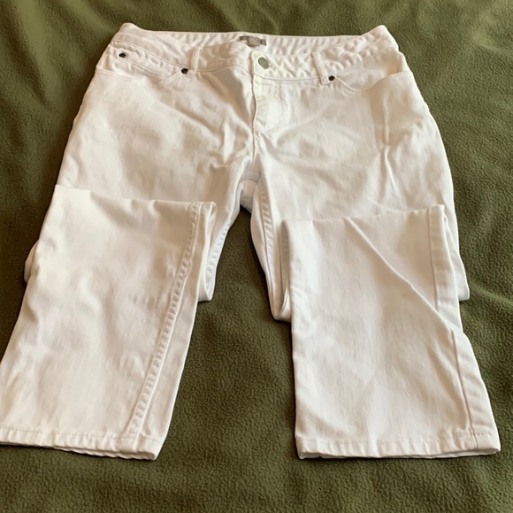 J. Jill Denim - J. Jill cropped white jeans.  Size 6.